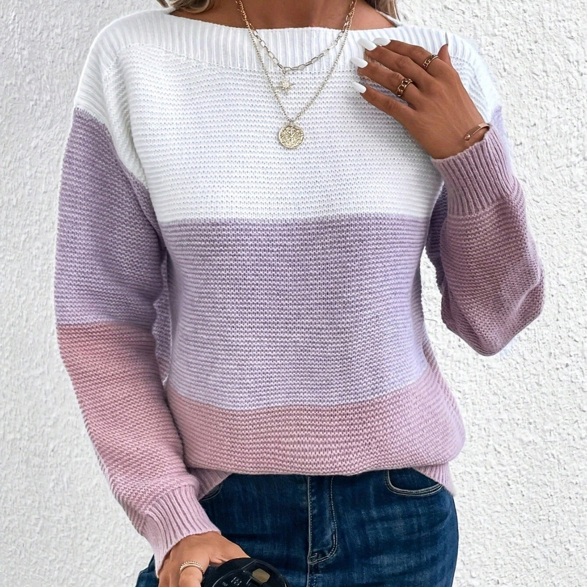 Maya | Spliced Knit Sweater