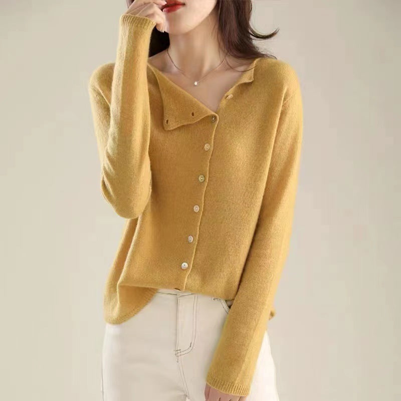 Sienna | Fine-Knit Round Neck Cardigan