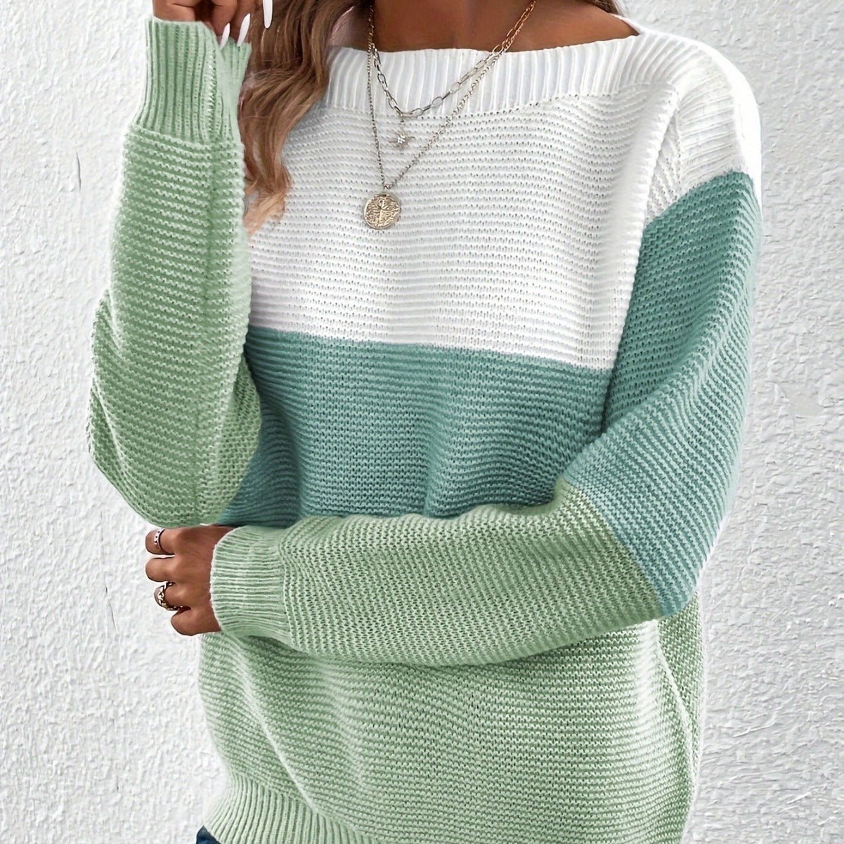 Maya | Spliced Knit Sweater