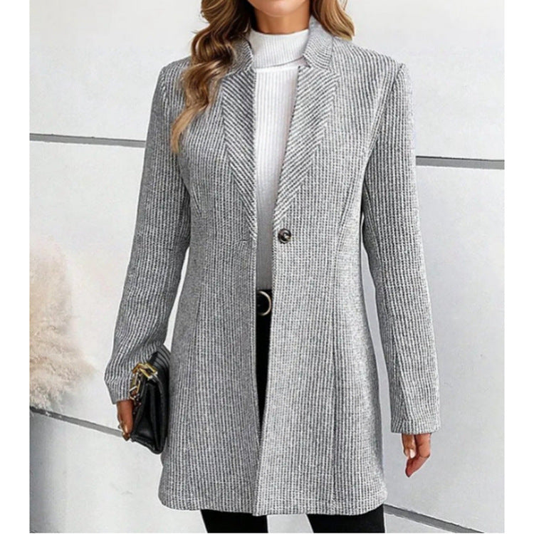 MARLOW – Classic Jacquard Wool Coat