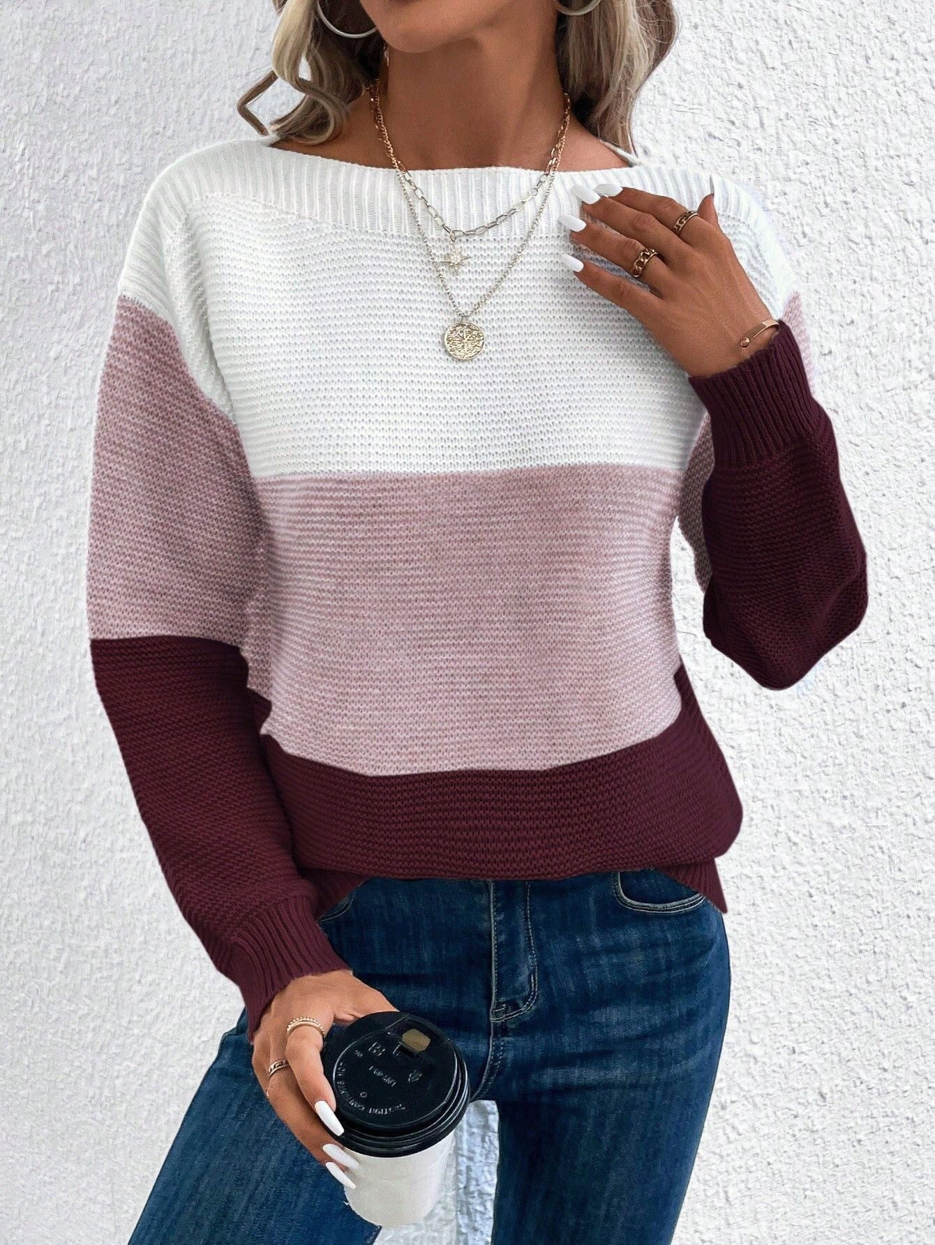 Maya | Spliced Knit Sweater