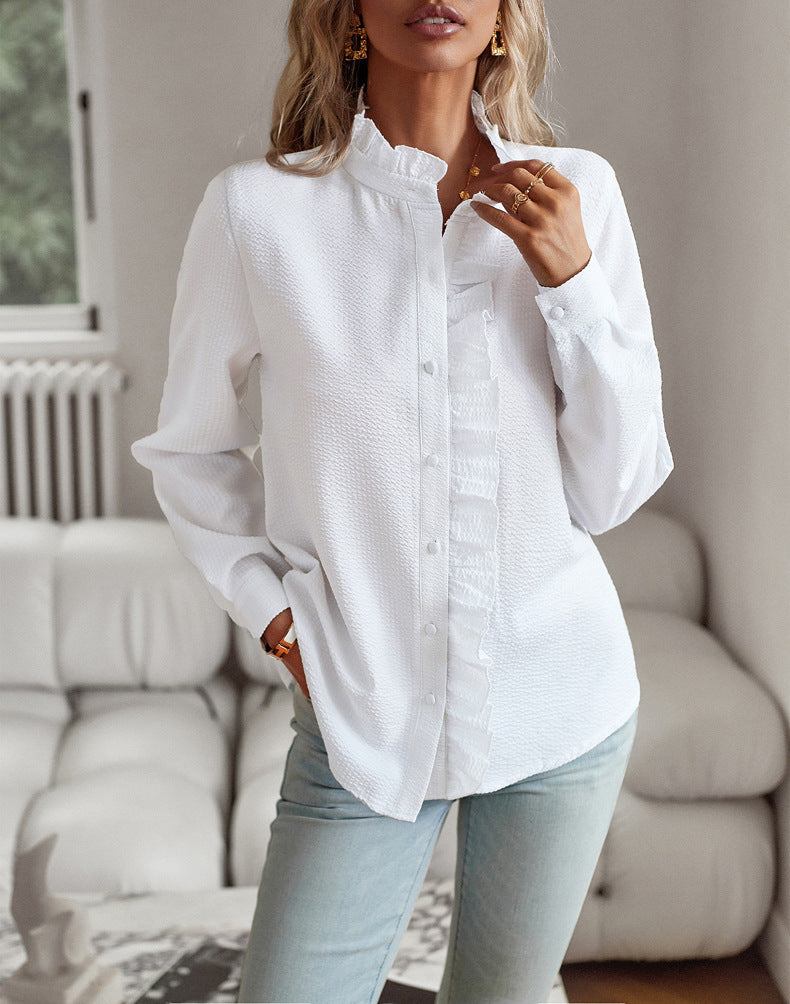 Ilena | Long-Sleeve Button-Up Blouse
