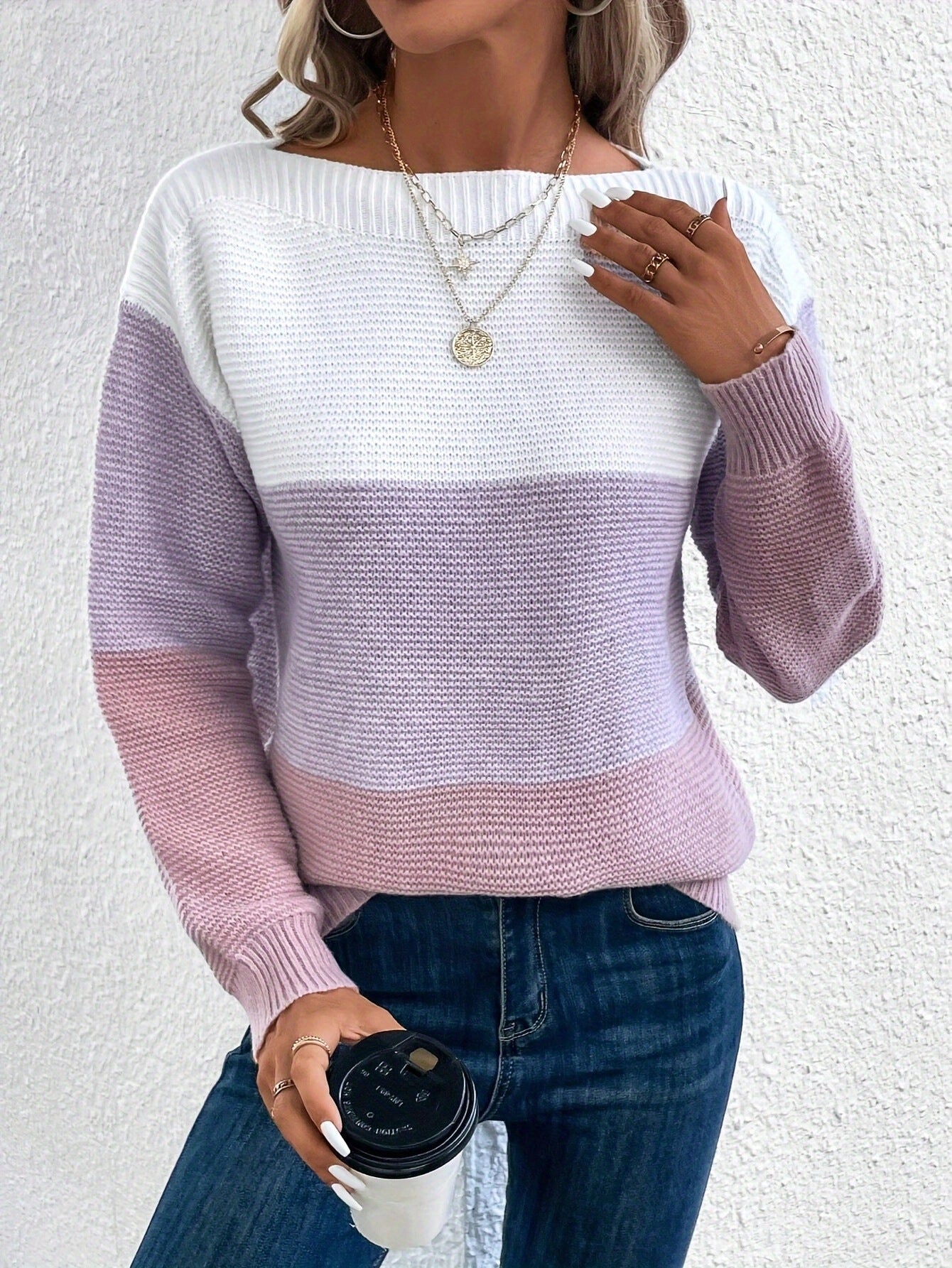 Maya | Spliced Knit Sweater